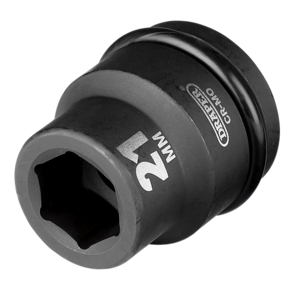 DRAPER Expert 21mm 3/4in. Square Drive Hi-Torq ; 6 Point Impact Socket: Model No.419-MM