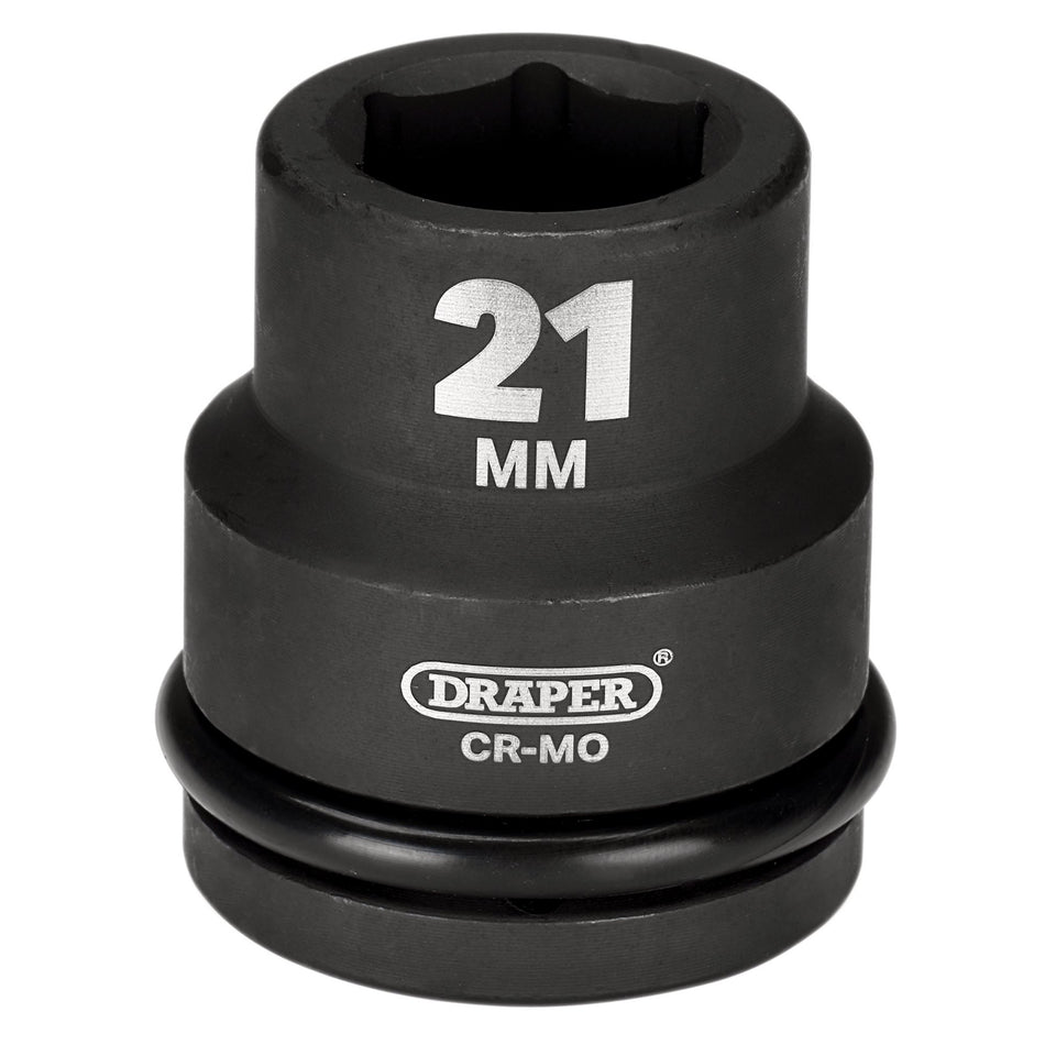 DRAPER Expert 21mm 3/4in. Square Drive Hi-Torq ; 6 Point Impact Socket: Model No.419-MM