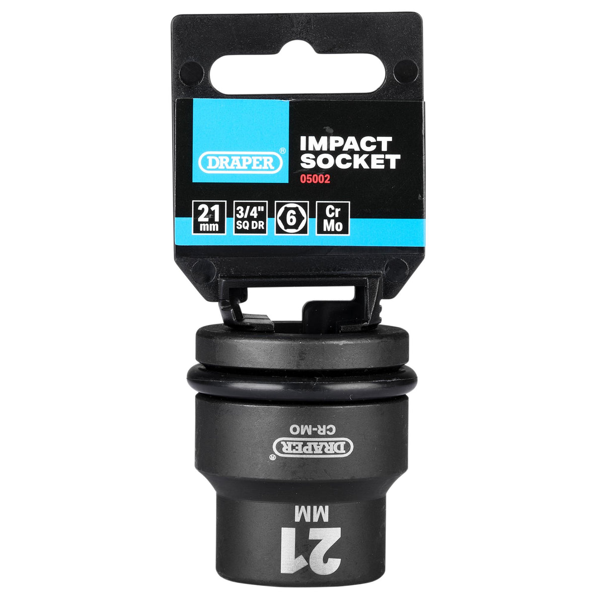 DRAPER Expert 21mm 3/4in. Square Drive Hi-Torq ; 6 Point Impact Socket: Model No.419-MM