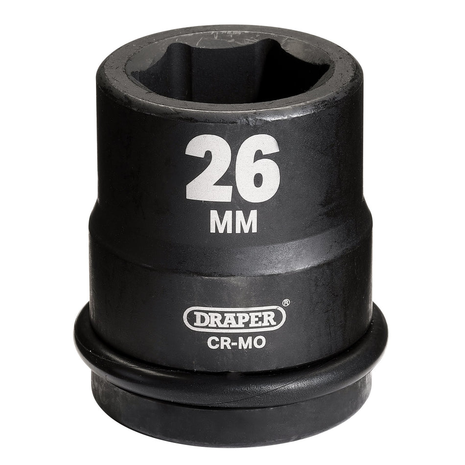 DRAPER Expert 26mm 3/4in. Square Drive Hi-Torq ; 6 Point Impact Socket: Model No.419-MM