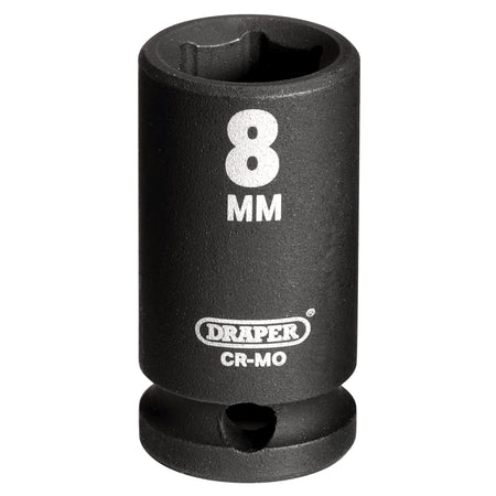 DRAPER Expert 8mm 1/4in. Square Drive Hi-Torq ; 6 Point Impact Socket: Model No.406-MM