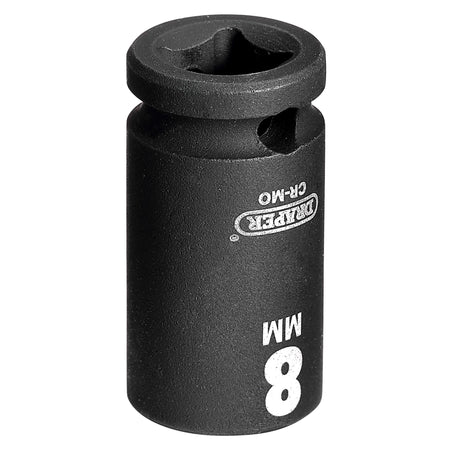 DRAPER Expert 8mm 1/4in. Square Drive Hi-Torq ; 6 Point Impact Socket: Model No.406-MM