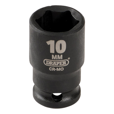 DRAPER Expert 10mm 1/4in. Square Drive Hi-Torq ; 6 Point Impact Socket: Model No.406-MM