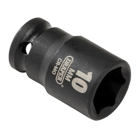 DRAPER Expert 10mm 1/4in. Square Drive Hi-Torq ; 6 Point Impact Socket: Model No.406-MM