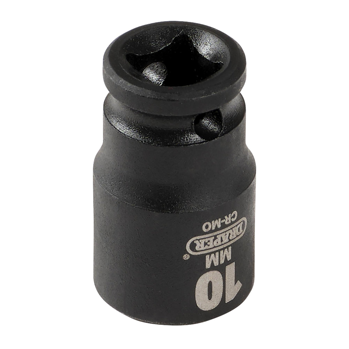 DRAPER Expert 10mm 1/4in. Square Drive Hi-Torq ; 6 Point Impact Socket: Model No.406-MM