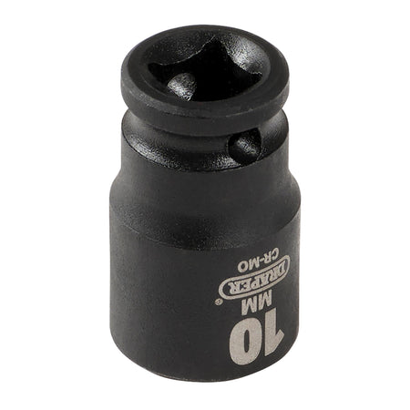 DRAPER Expert 10mm 1/4in. Square Drive Hi-Torq ; 6 Point Impact Socket: Model No.406-MM