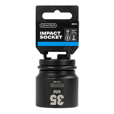 DRAPER Expert 35mm 3/4in. Square Drive Hi-Torq ; 6 Point Impact Socket: Model No.419-MM