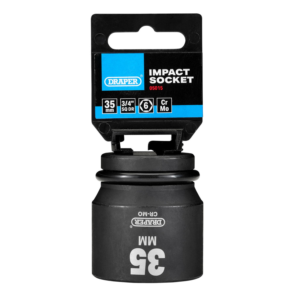 DRAPER Expert 35mm 3/4in. Square Drive Hi-Torq ; 6 Point Impact Socket: Model No.419-MM