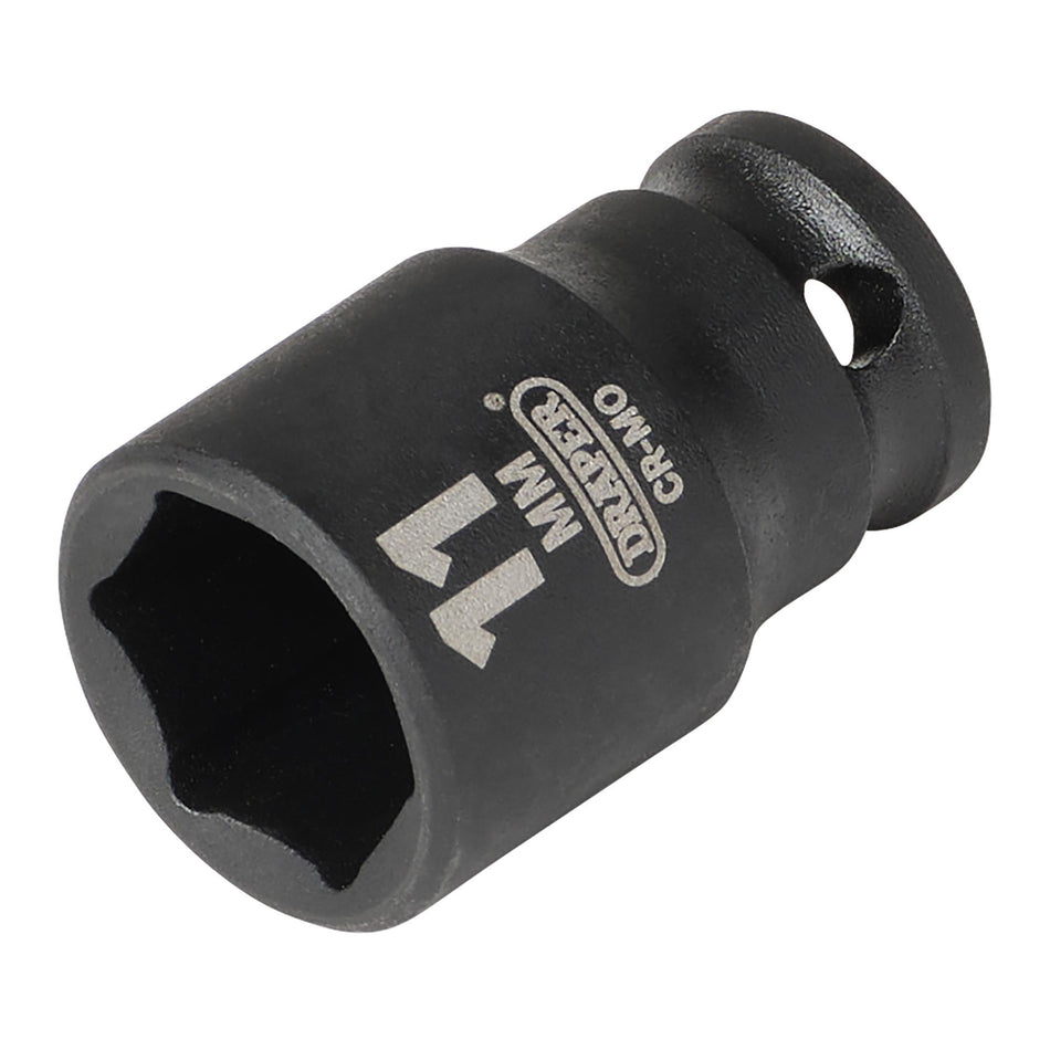 DRAPER Expert 11mm 1/4in. Square Drive Hi-Torq ; 6 Point Impact Socket: Model No.406-MM