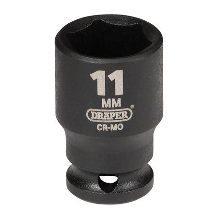 DRAPER Expert 11mm 1/4in. Square Drive Hi-Torq ; 6 Point Impact Socket: Model No.406-MM
