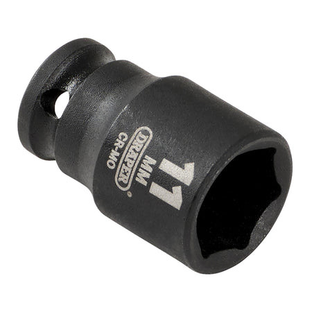 DRAPER Expert 11mm 1/4in. Square Drive Hi-Torq ; 6 Point Impact Socket: Model No.406-MM