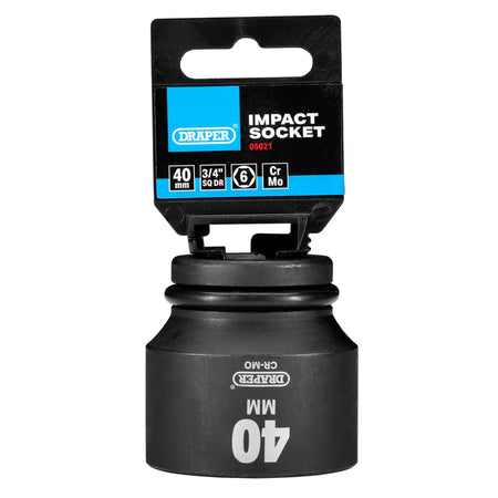 DRAPER Expert 19mm 3/4in. Square Drive Hi-Torq ; 6 Point Deep Impact Socket: Model No.419D-MM