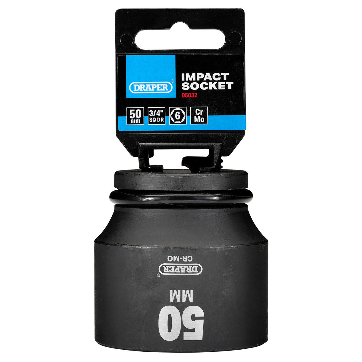 DRAPER Expert 50mm 3/4in. Square Drive Hi-Torq ; 6 Point Impact Socket: Model No.419-MM