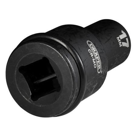 DRAPER Expert 17mm 3/4in. Square Drive Hi-Torq ; 6 Point Deep Impact Socket: Model No.419D-MM
