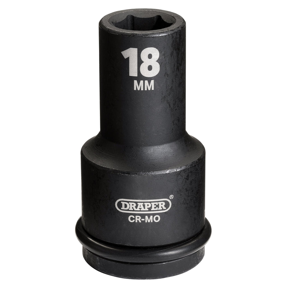 DRAPER Expert 18mm 3/4in. Square Drive Hi-Torq ; 6 Point Deep Impact Socket: Model No.419D-MM