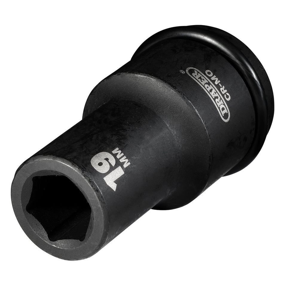 DRAPER Expert 19mm 3/4in. Square Drive Hi-Torq ; 6 Point Deep Impact Socket: Model No.419D-MM
