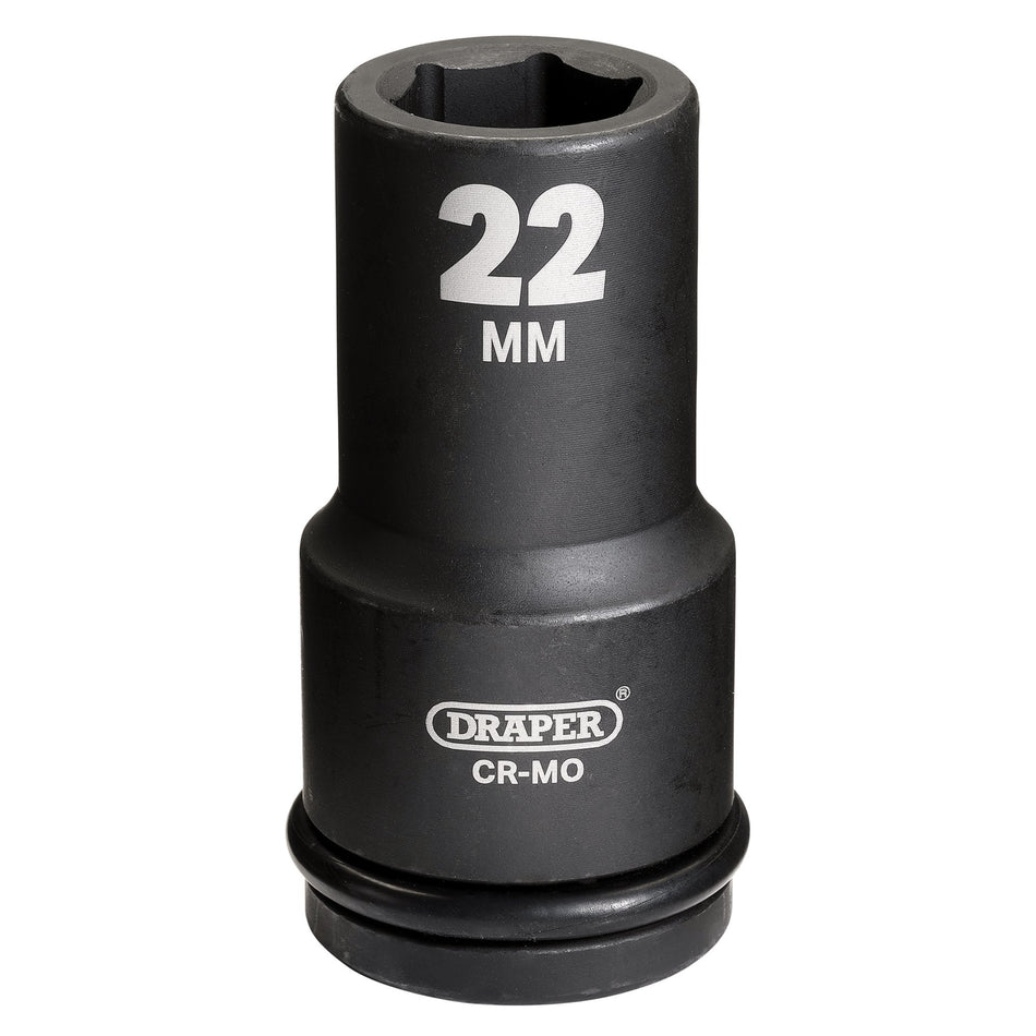DRAPER Expert 22mm 3/4in. Square Drive Hi-Torq ; 6 Point Deep Impact Socket: Model No.419D-MM