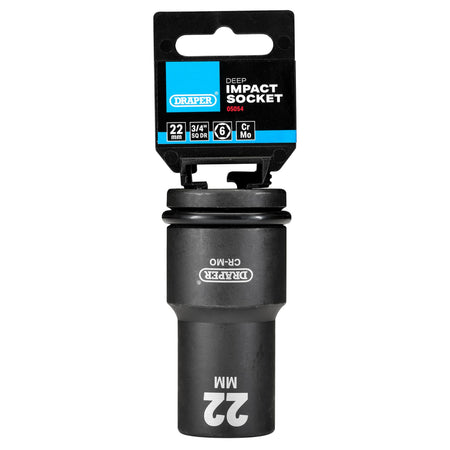 DRAPER Expert 22mm 3/4in. Square Drive Hi-Torq ; 6 Point Deep Impact Socket: Model No.419D-MM