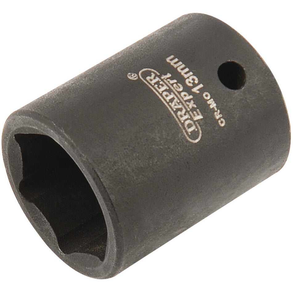 DRAPER Expert 13mm 1/4in. Square Drive Hi-Torq ; 6 Point Impact Socket: Model No.406-MM