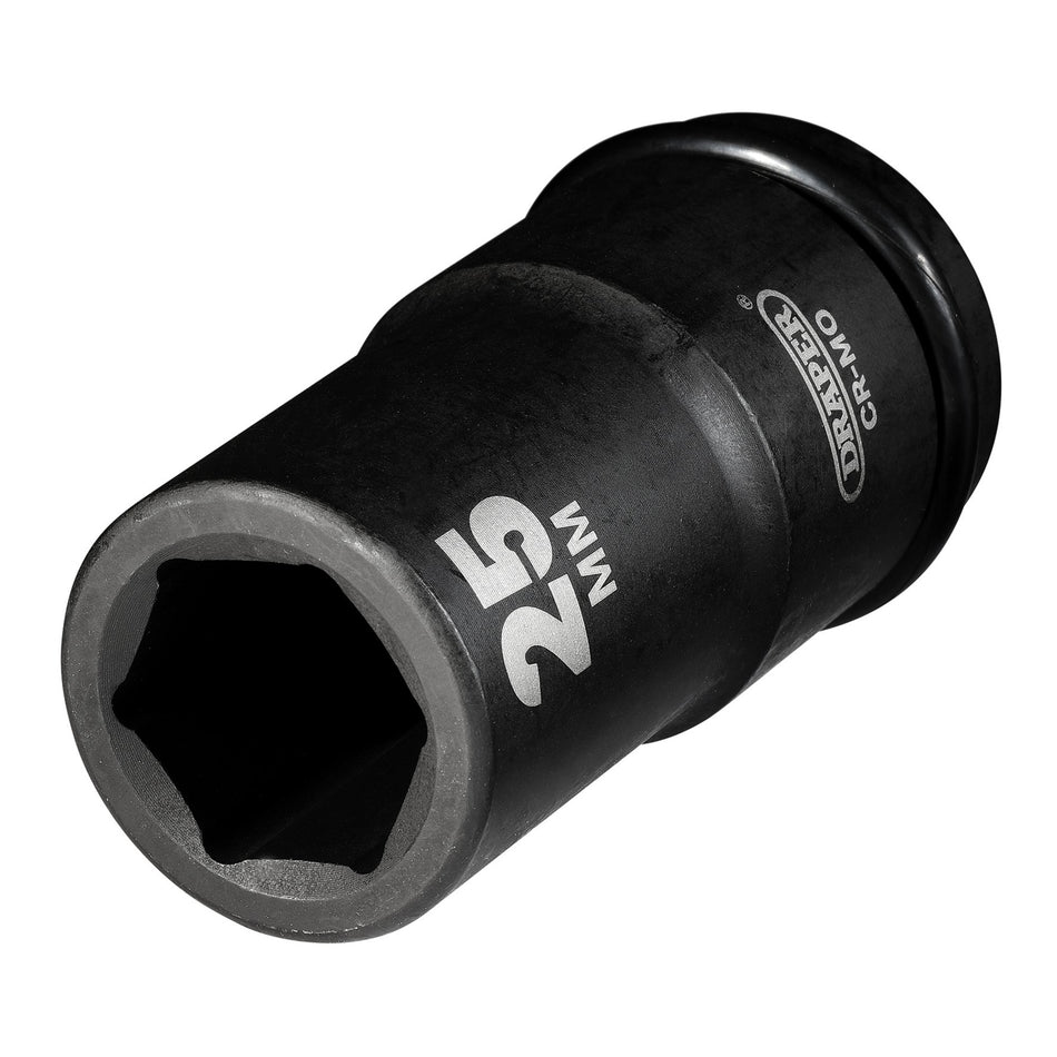 DRAPER Expert 25mm 3/4in. Square Drive Hi-Torq ; 6 Point Deep Impact Socket: Model No.419D-MM