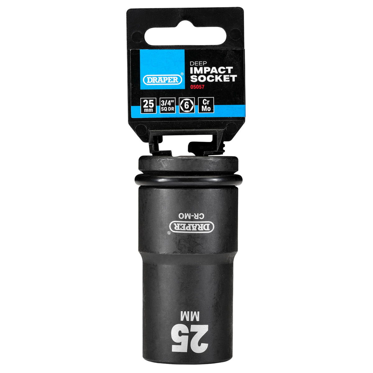 DRAPER Expert 25mm 3/4in. Square Drive Hi-Torq ; 6 Point Deep Impact Socket: Model No.419D-MM