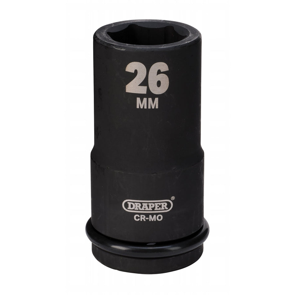 DRAPER Expert 26mm 3/4in. Square Drive Hi-Torq ; 6 Point Deep Impact Socket: Model No.419D-MM