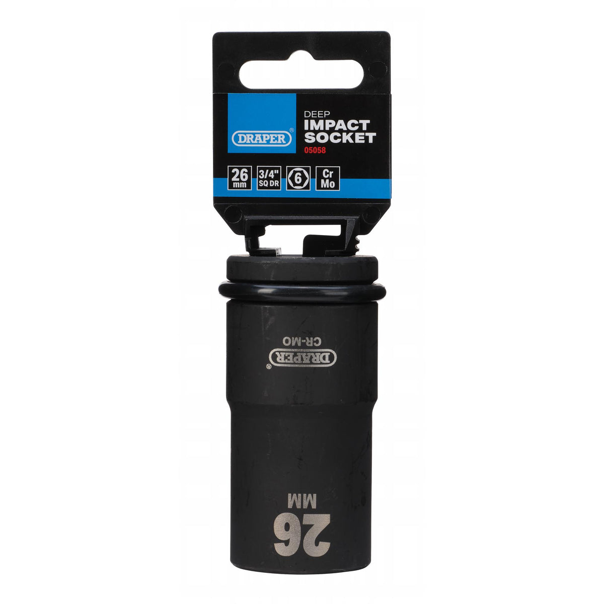 DRAPER Expert 26mm 3/4in. Square Drive Hi-Torq ; 6 Point Deep Impact Socket: Model No.419D-MM