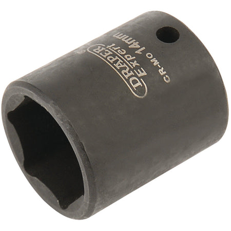 DRAPER Expert 14mm 1/4in. Square Drive Hi-Torq ; 6 Point Impact Socket: Model No.406-MM