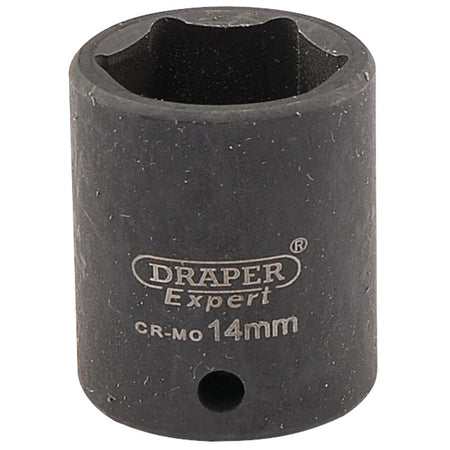 DRAPER Expert 14mm 1/4in. Square Drive Hi-Torq ; 6 Point Impact Socket: Model No.406-MM