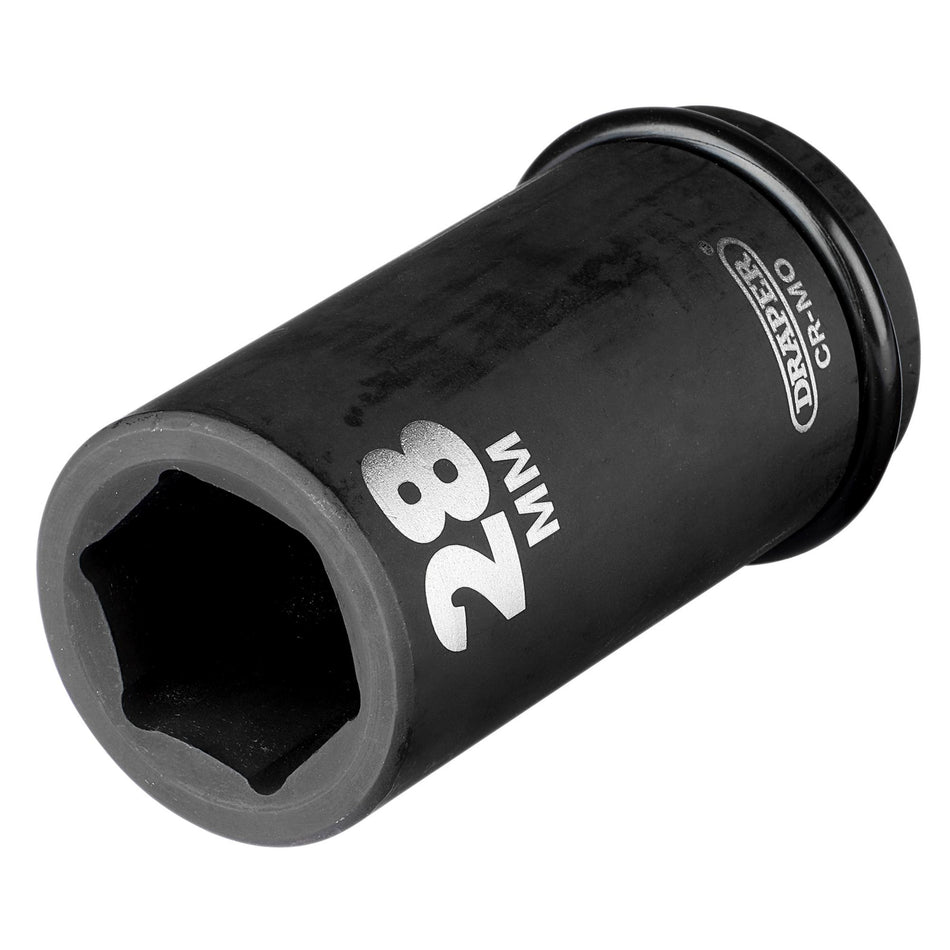 DRAPER Expert 28mm 3/4in. Square Drive Hi-Torq ; 6 Point Deep Impact Socket: Model No.419D-MM