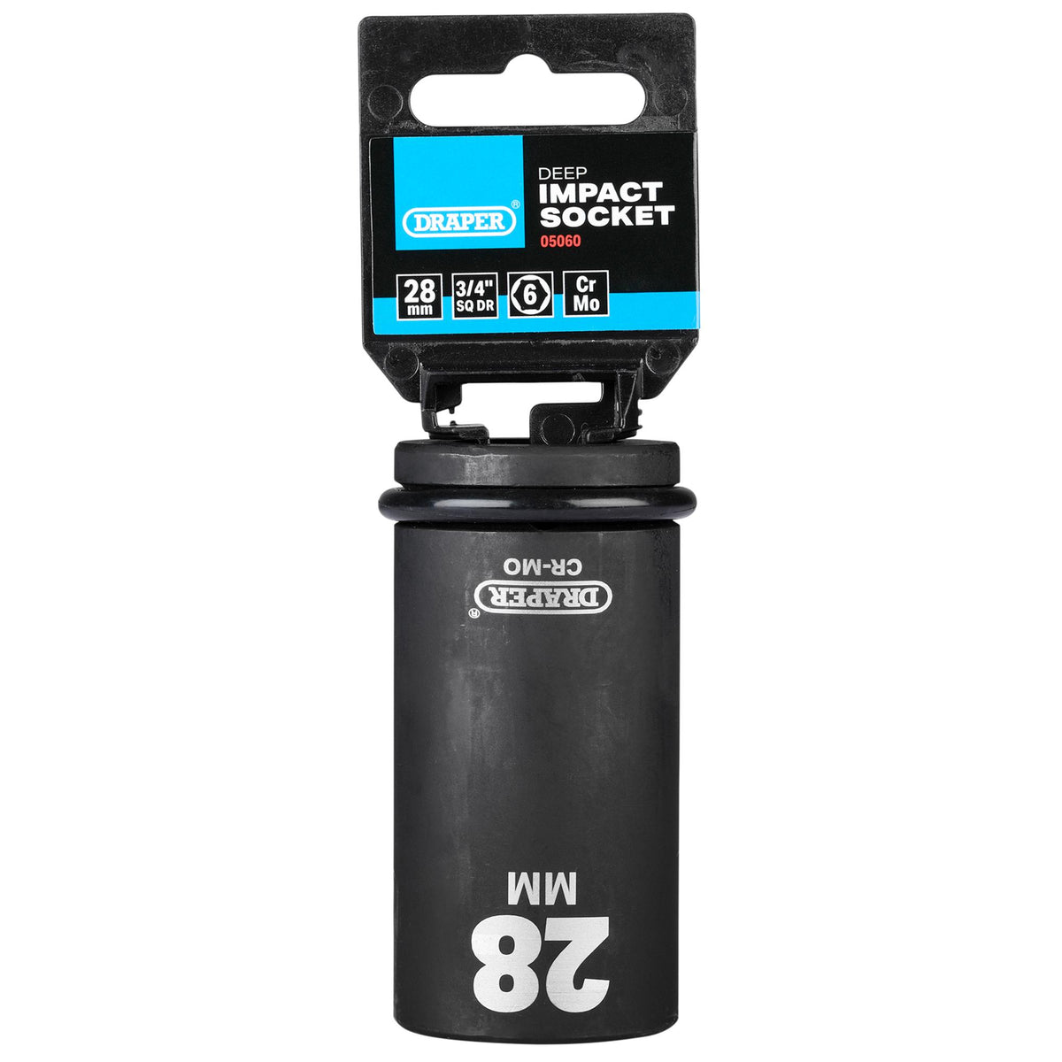 DRAPER Expert 28mm 3/4in. Square Drive Hi-Torq ; 6 Point Deep Impact Socket: Model No.419D-MM