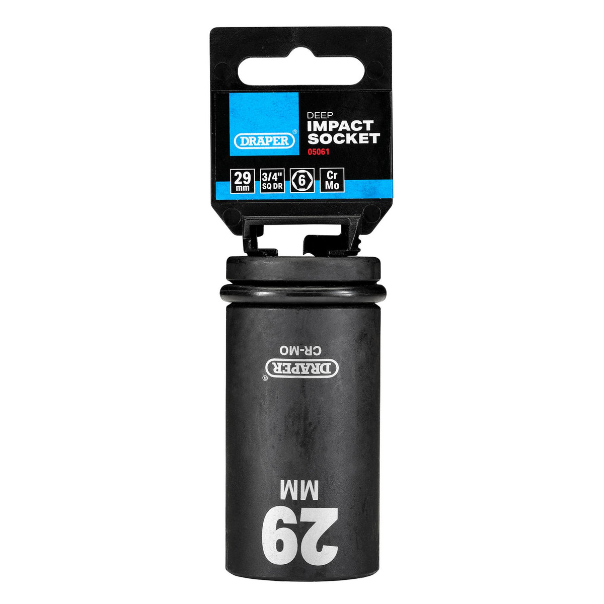DRAPER Expert 29mm 3/4in. Square Drive Hi-Torq ; 6 Point Deep Impact Socket: Model No.419D-MM