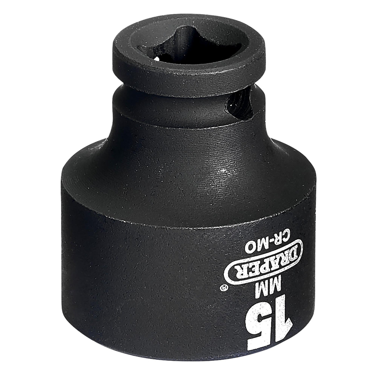 DRAPER Expert 15mm 1/4in. Square Drive Hi-Torq ; 6 Point Impact Socket: Model No.406-MM