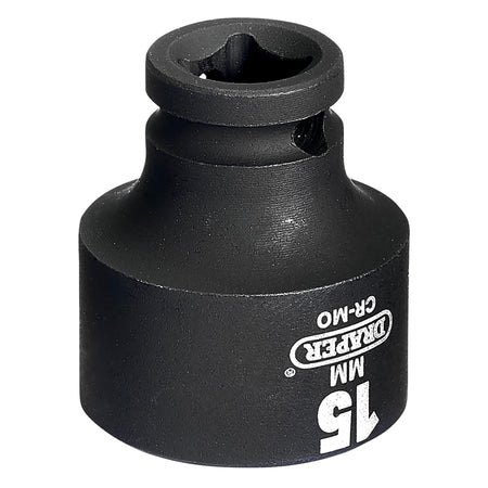 DRAPER Expert 15mm 1/4in. Square Drive Hi-Torq ; 6 Point Impact Socket: Model No.406-MM