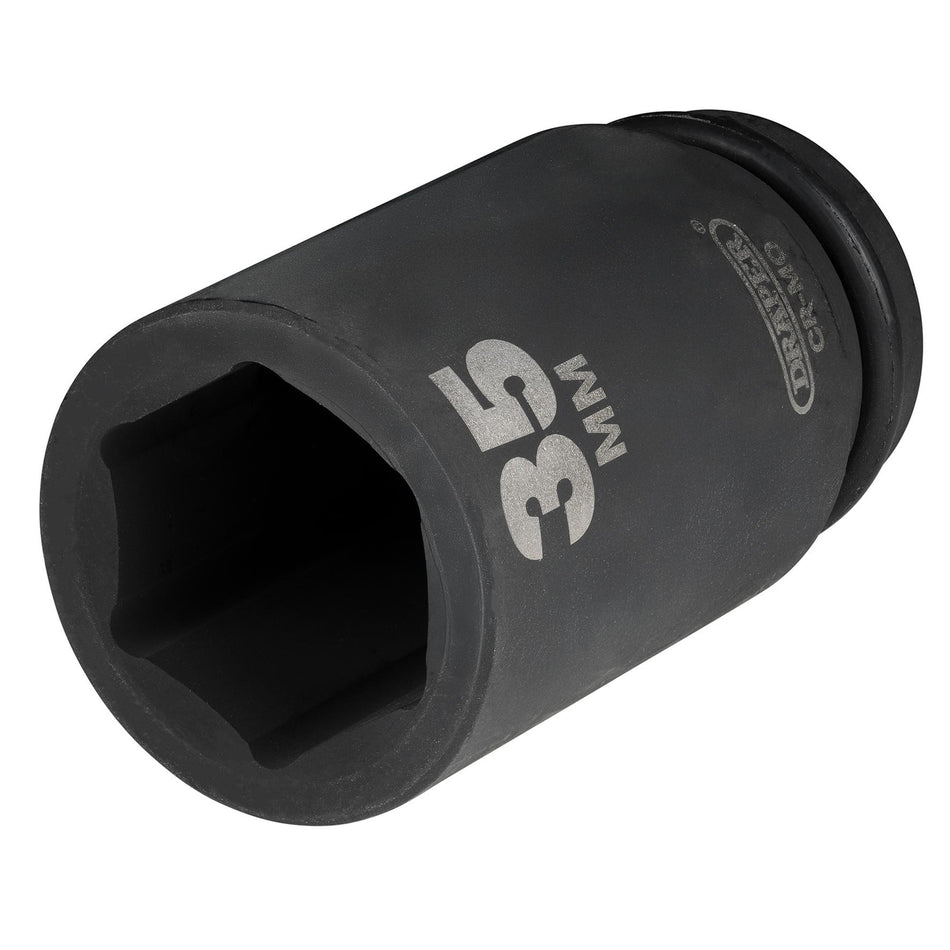 DRAPER Expert 35mm 3/4in. Square Drive Hi-Torq ; 6 Point Deep Impact Socket: Model No.419D-MM
