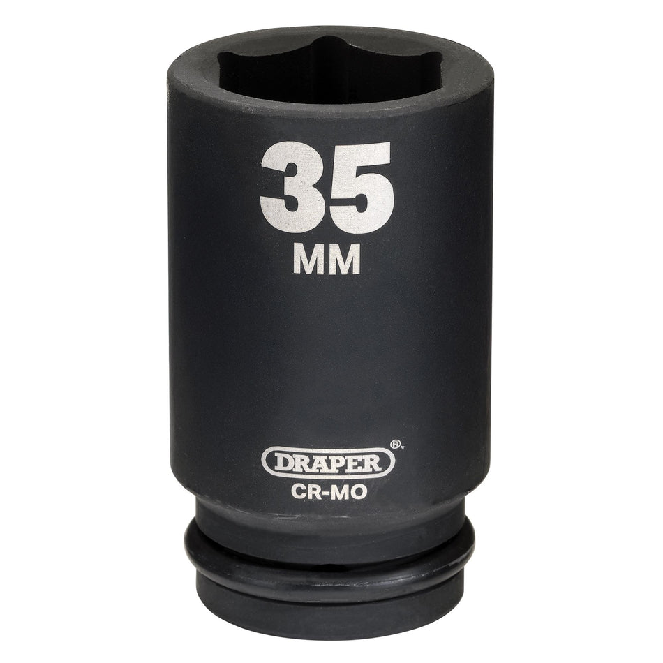 DRAPER Expert 35mm 3/4in. Square Drive Hi-Torq ; 6 Point Deep Impact Socket: Model No.419D-MM
