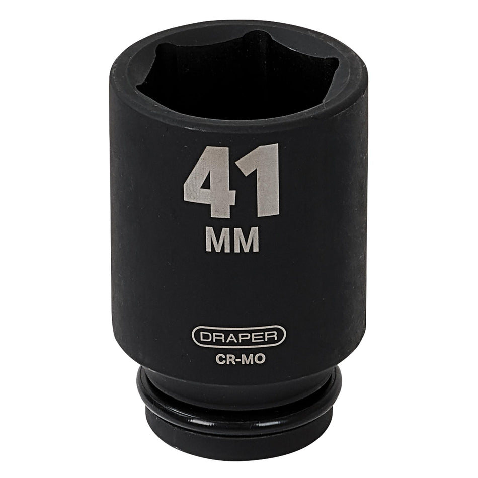 DRAPER Expert 41mm 3/4in. Square Drive Hi-Torq ; 6 Point Deep Impact Socket: Model No.419D-MM