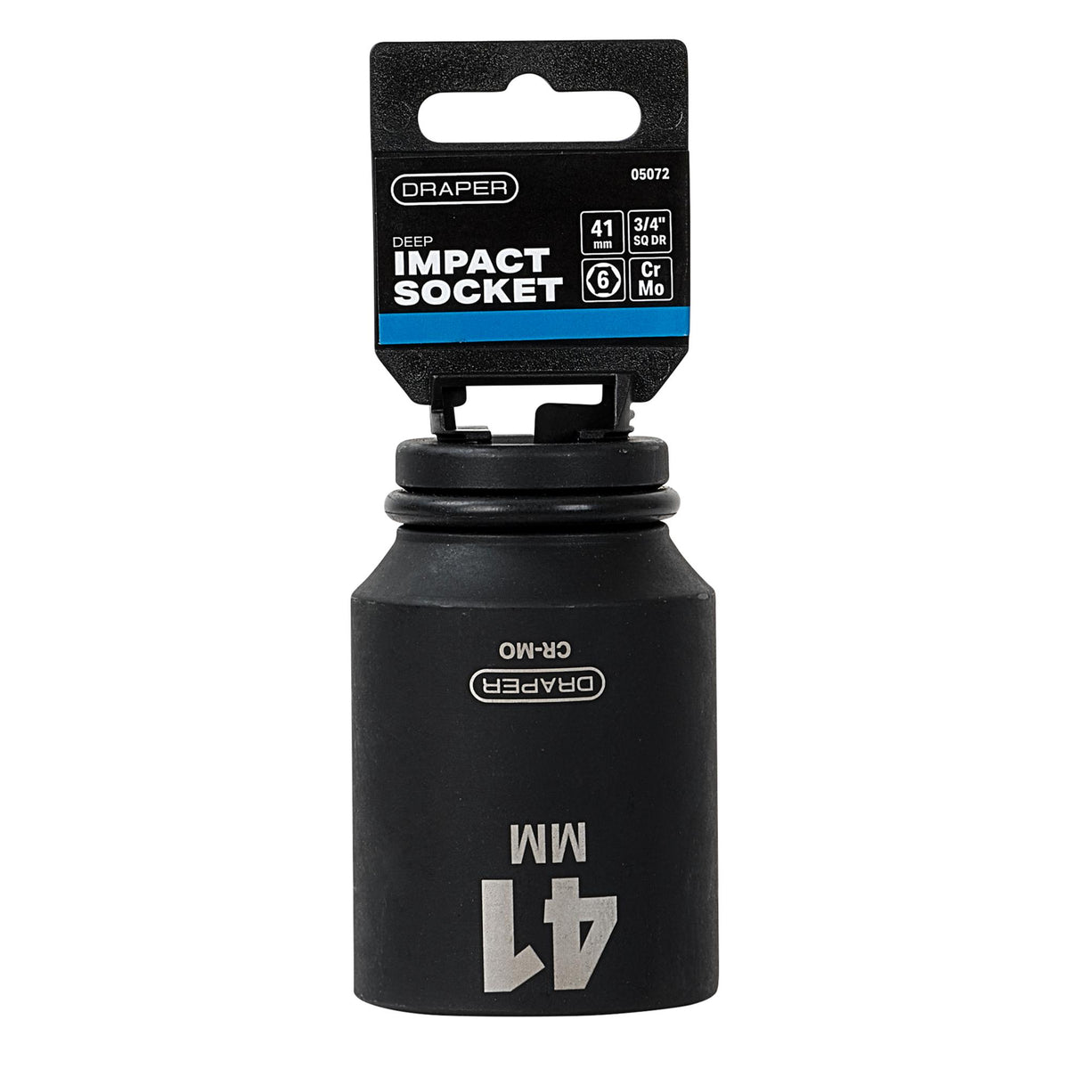 DRAPER Expert 41mm 3/4in. Square Drive Hi-Torq ; 6 Point Deep Impact Socket: Model No.419D-MM
