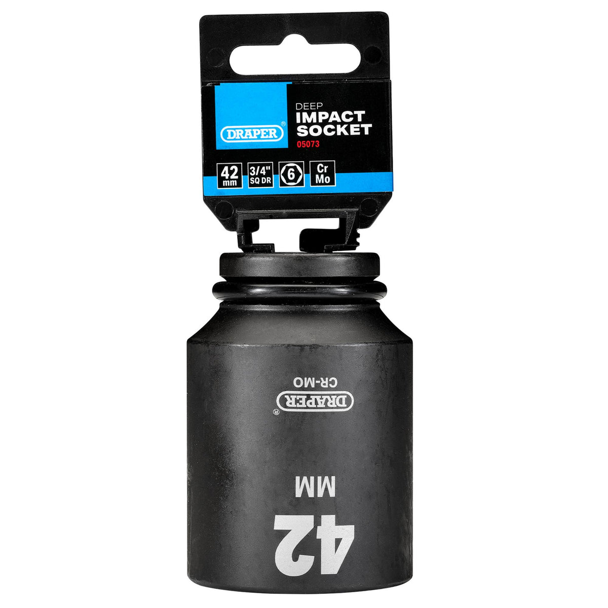 DRAPER Expert 42mm 3/4in. Square Drive Hi-Torq ; 6 Point Deep Impact Socket: Model No.419D-MM