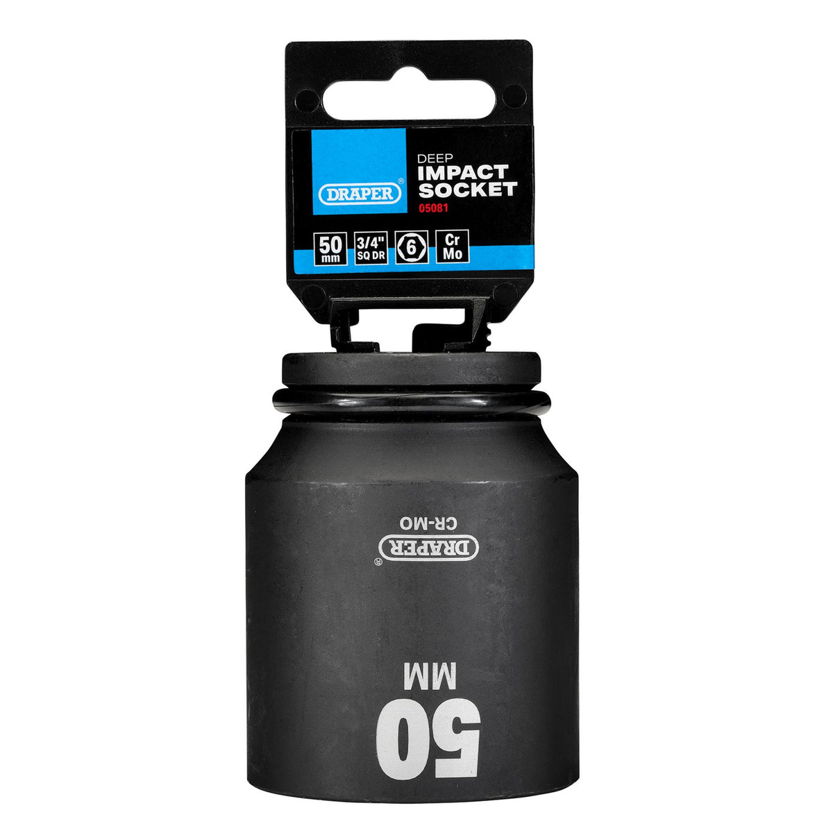 DRAPER Expert 50mm 3/4in. Square Drive Hi-Torq ; 6 Point Deep Impact Socket: Model No.419D-MM