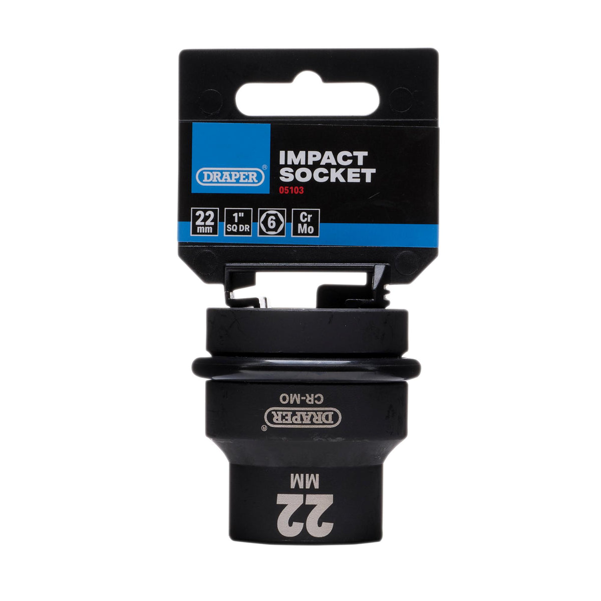 DRAPER Expert 22mm 1in. Square Drive Hi-Torq ; 6 Point Impact Socket: Model No.425-MM