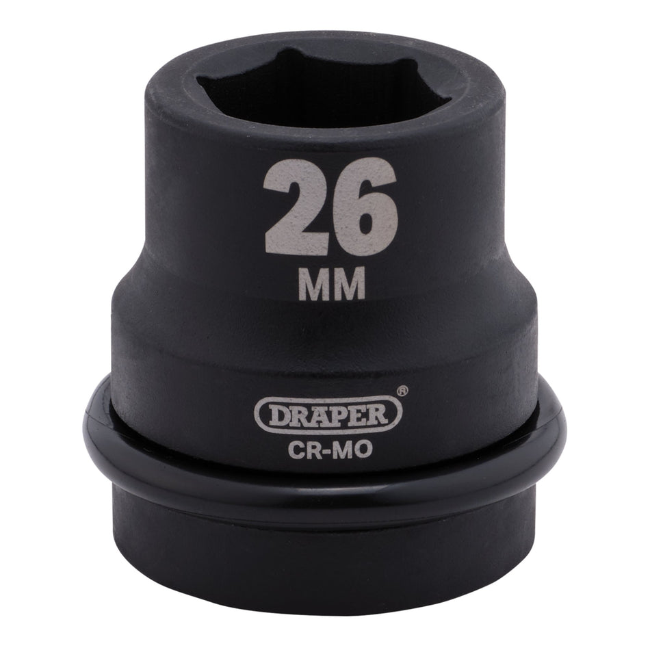 DRAPER Expert 26mm 1in. Square Drive Hi-Torq ; 6 Point Impact Socket: Model No.425-MM