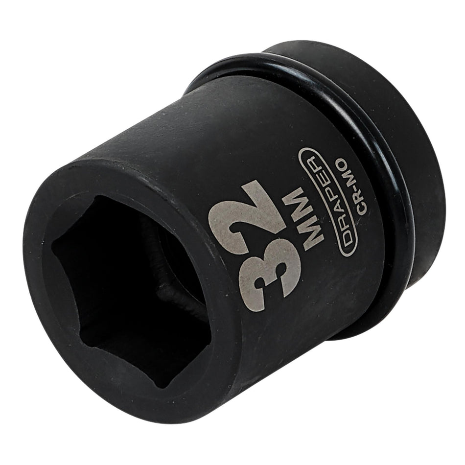 DRAPER Expert 32mm 1in. Square Drive Hi-Torq ; 6 Point Impact Socket: Model No.425-MM