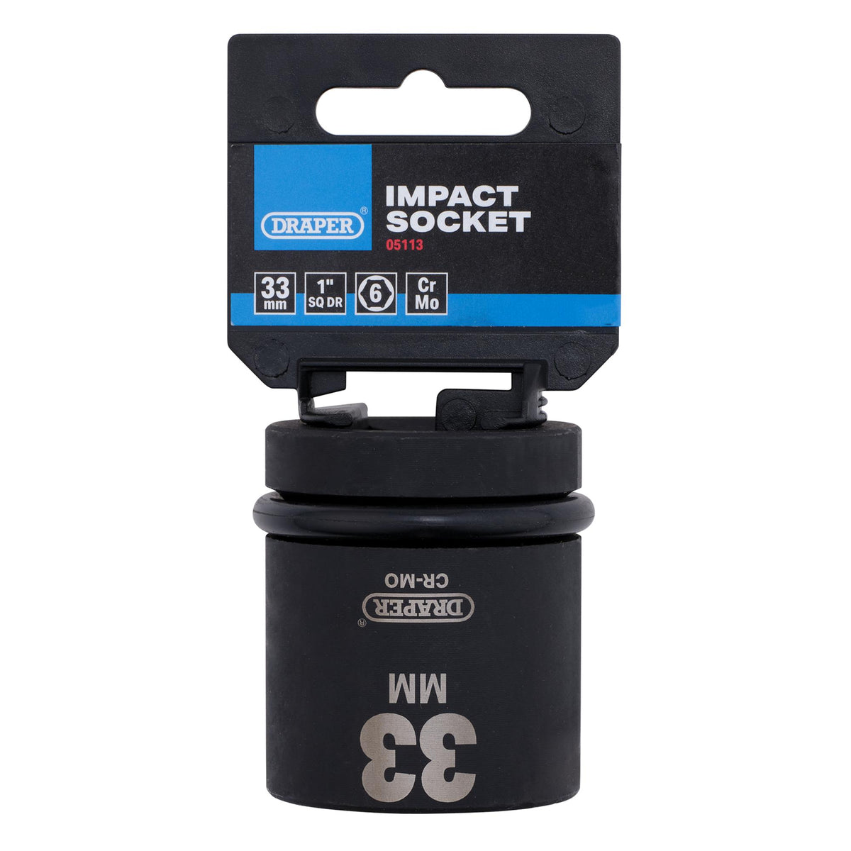 DRAPER Expert 33mm 1in. Square Drive Hi-Torq ; 6 Point Impact Socket: Model No.425-MM