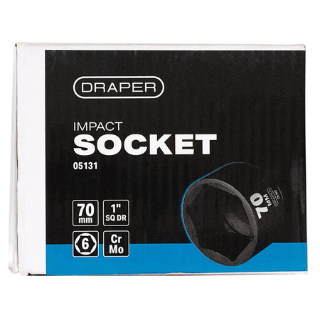 DRAPER Expert 70mm 1in. Square Drive Hi-Torq ; 6 Point Impact Socket: Model No.425-MM