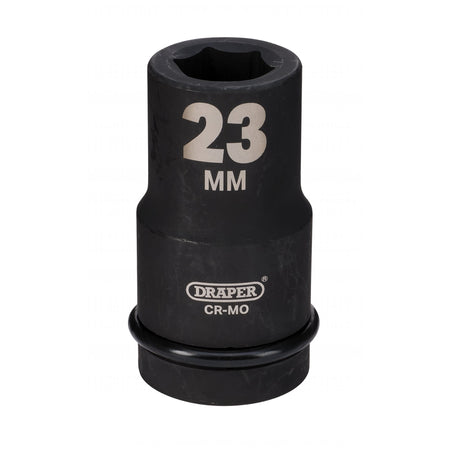 DRAPER Expert 23mm 1in. Square Drive Hi-Torq ; 6 Point Deep Impact Socket: Model No.425D-MM
