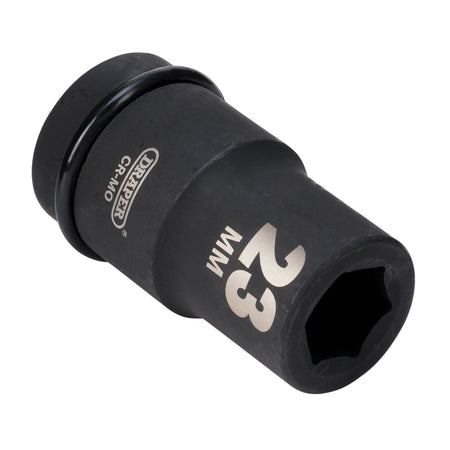 DRAPER Expert 23mm 1in. Square Drive Hi-Torq ; 6 Point Deep Impact Socket: Model No.425D-MM