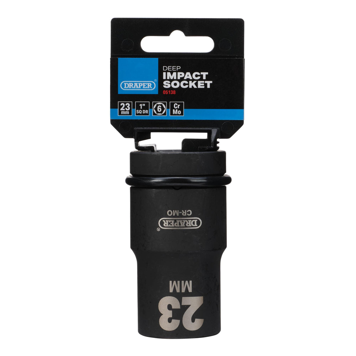 DRAPER Expert 23mm 1in. Square Drive Hi-Torq ; 6 Point Deep Impact Socket: Model No.425D-MM