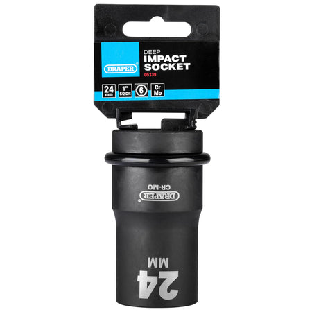 DRAPER Expert 24mm 1in. Square Drive Hi-Torq ; 6 Point Deep Impact Socket: Model No.425D-MM