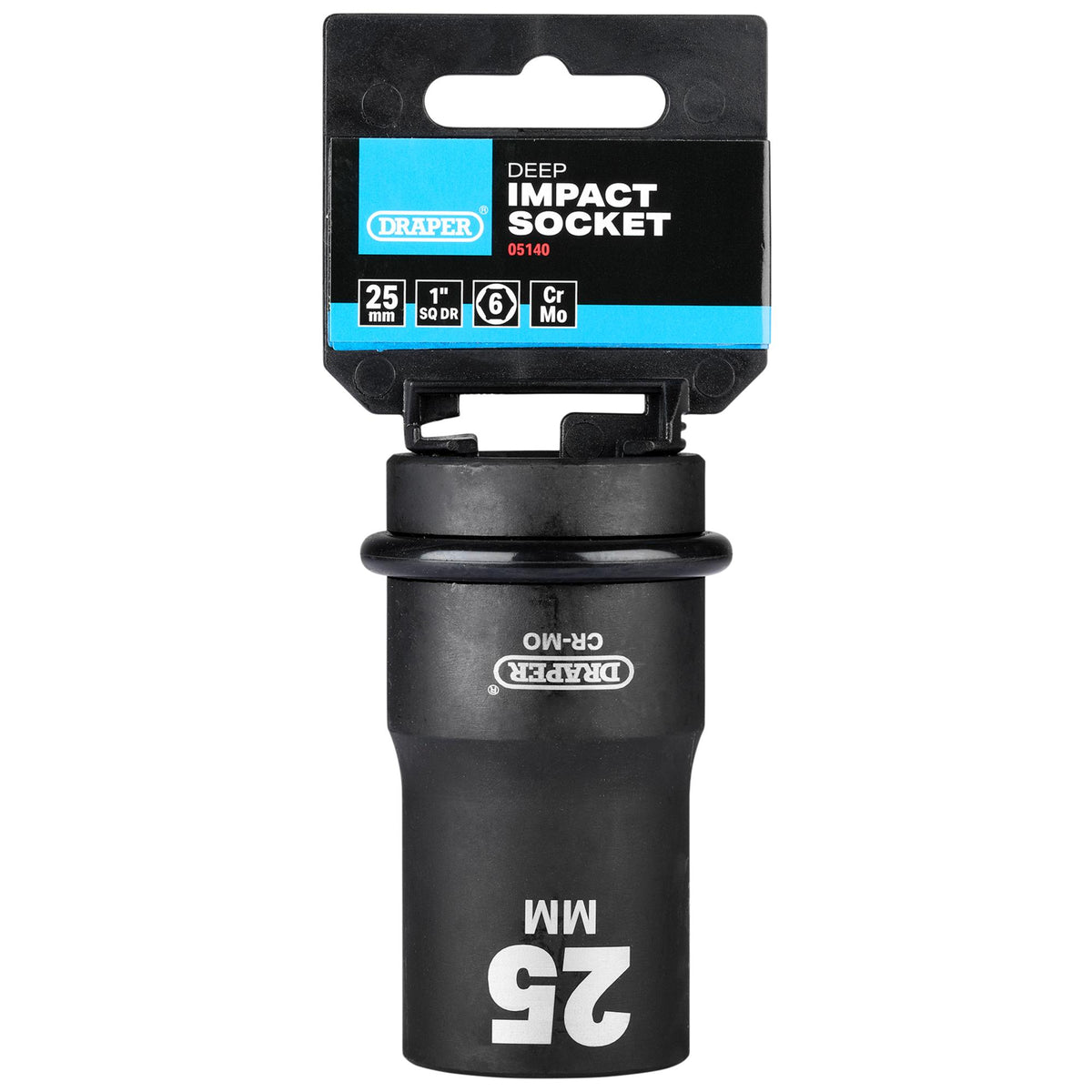 DRAPER Expert 25mm 1in. Square Drive Hi-Torq ; 6 Point Deep Impact Socket: Model No.425D-MM